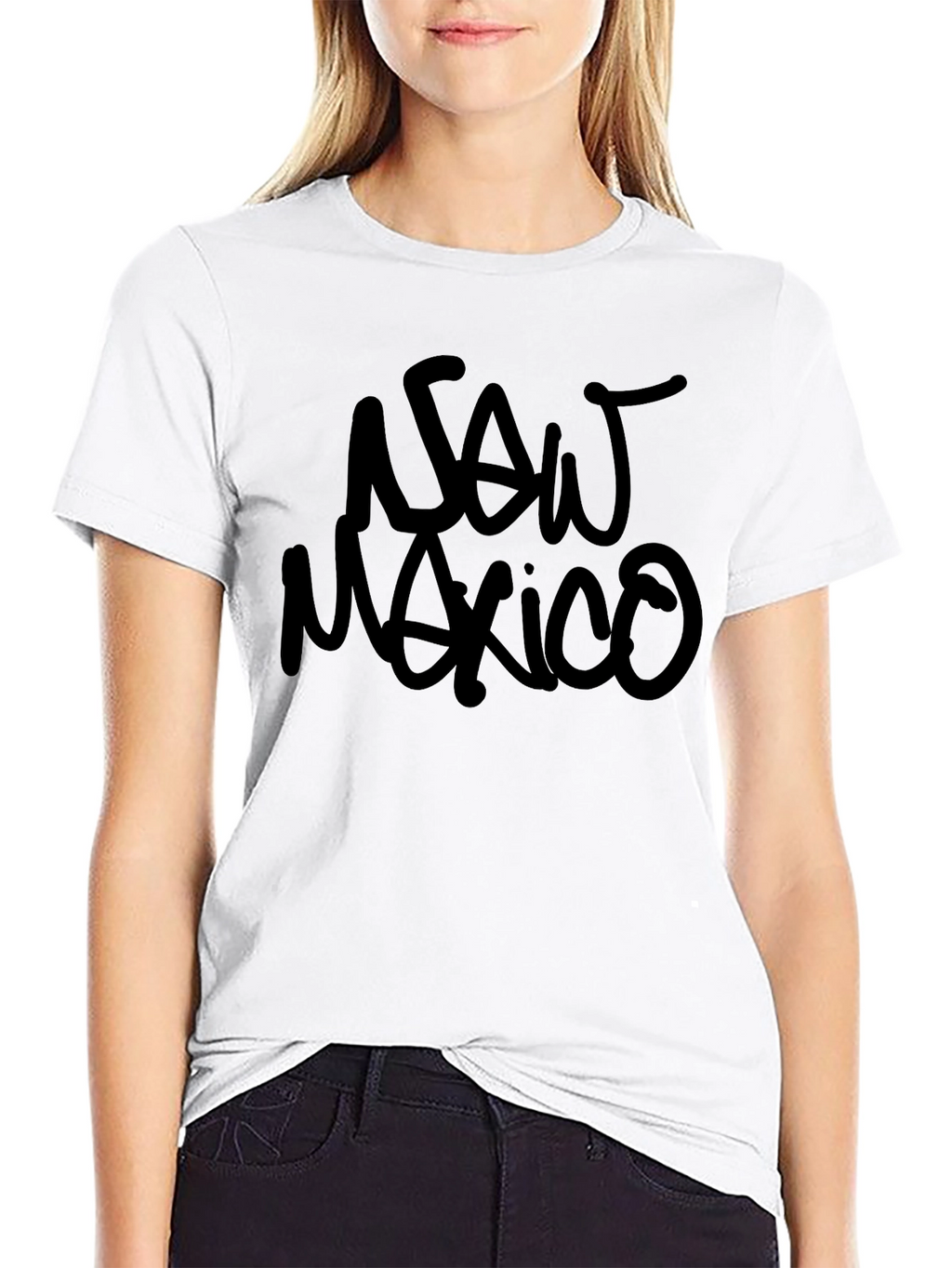 New Mexico Black Graphic Tee - Casual Style