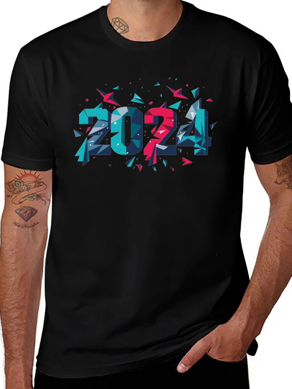 2024 Geometric Tee - Modern Graphic Design