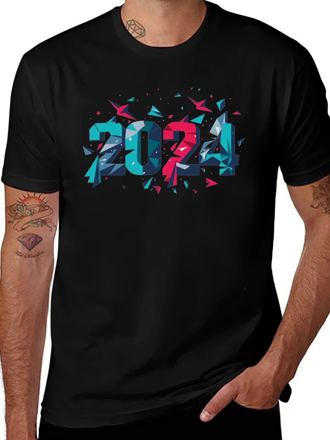 2024 Geometric Tee - Modern Graphic Design