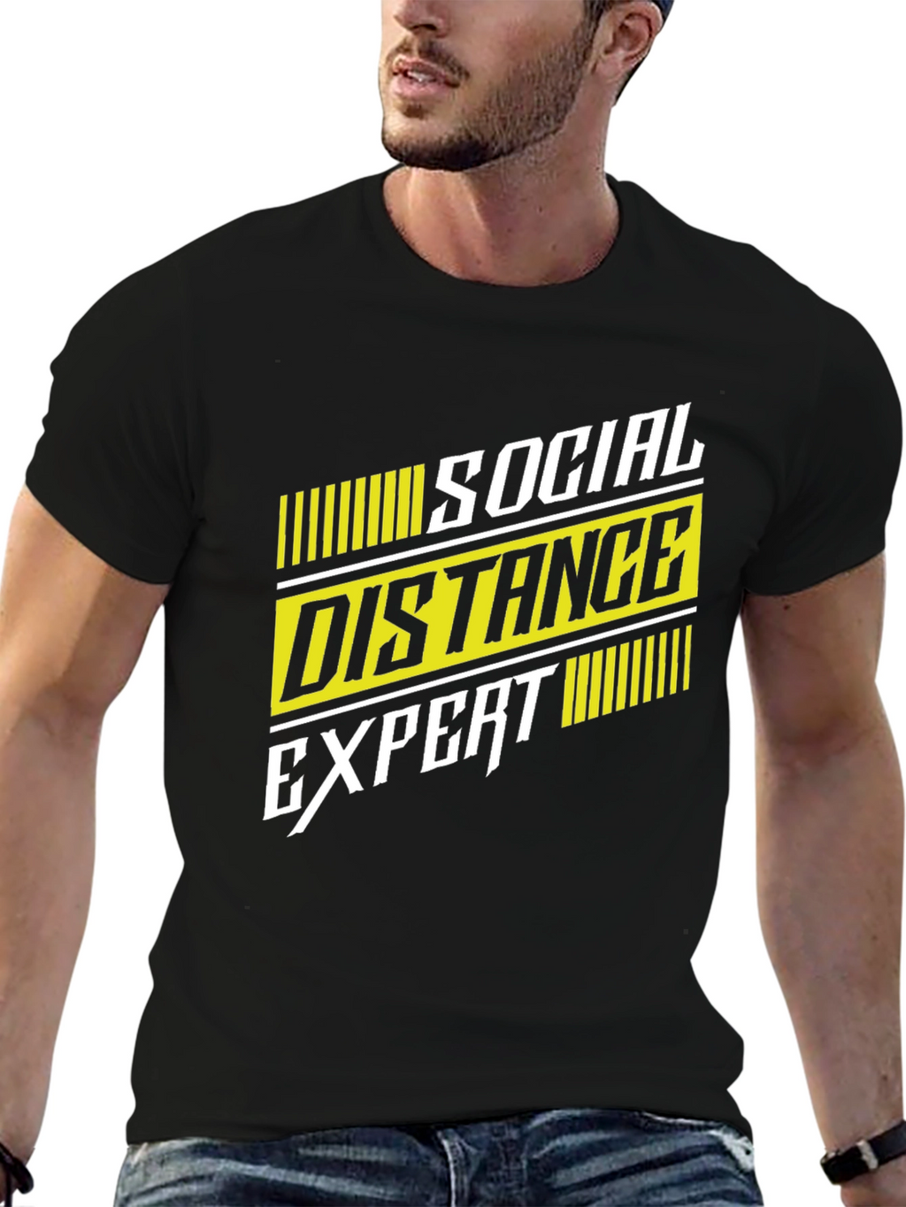 Social Distance Expert Graphic Tee - Black