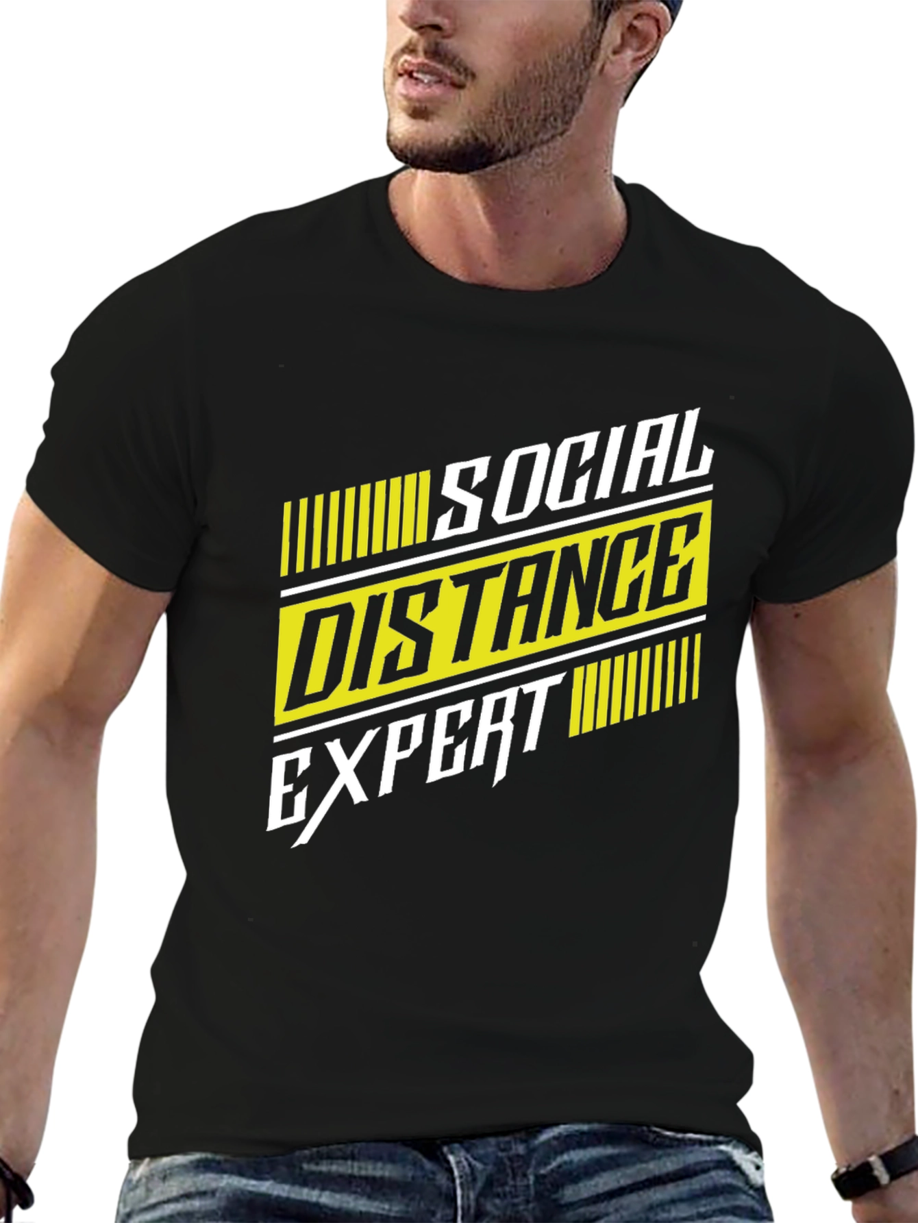 Social Distance Expert Graphic Tee - Black