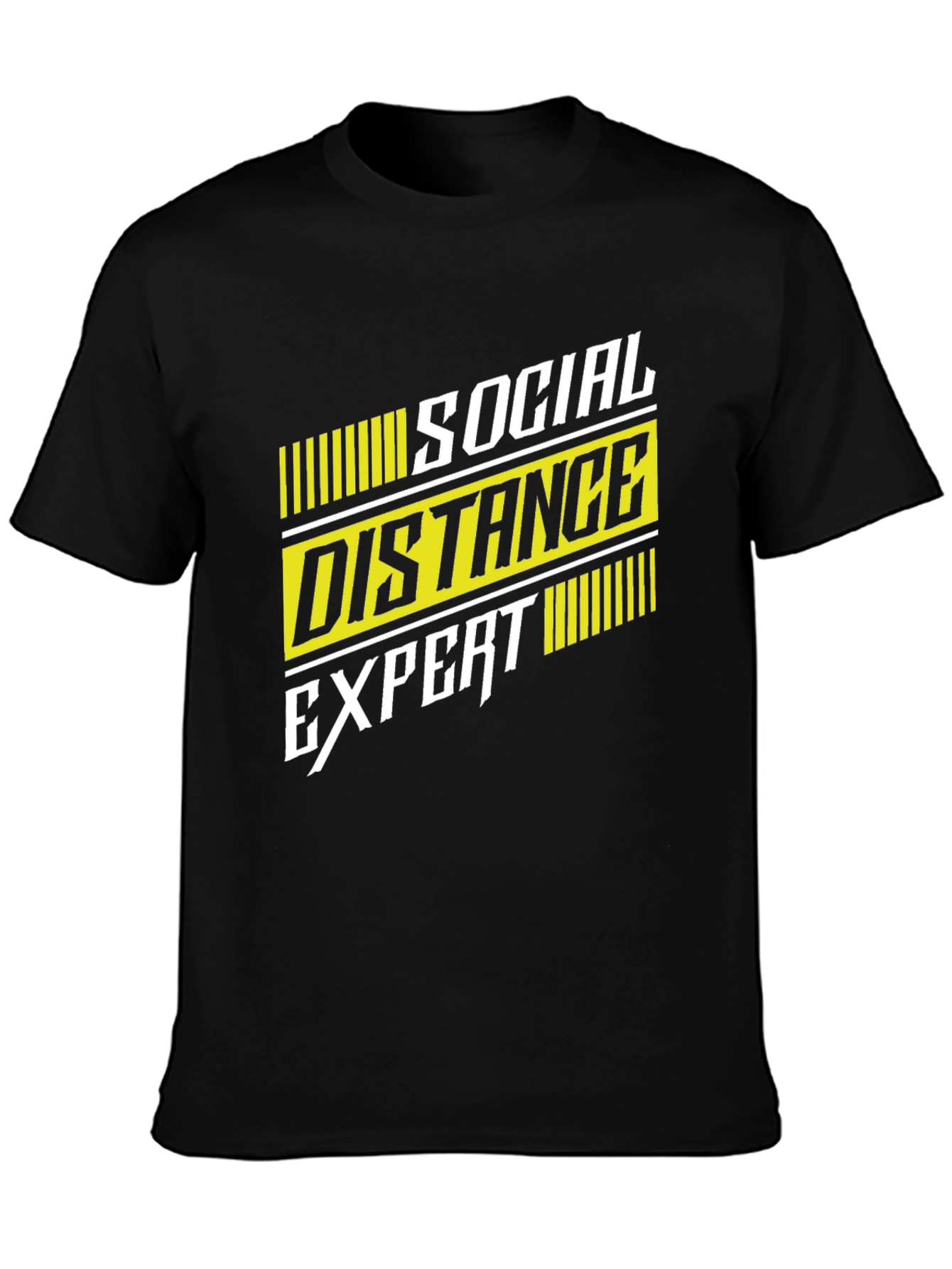 Social Distance Expert Graphic Tee - Black