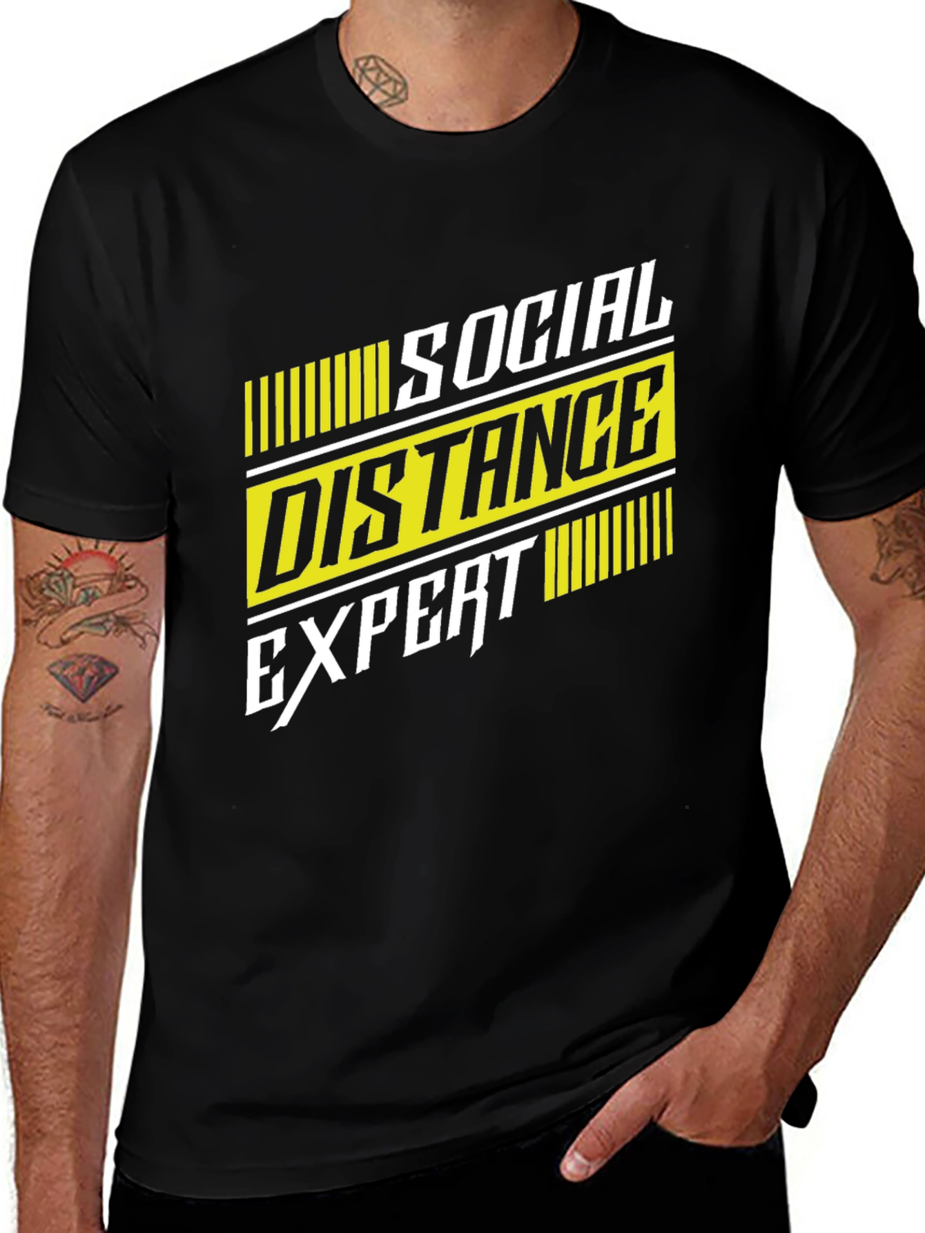 Social Distance Expert Graphic Tee - Black