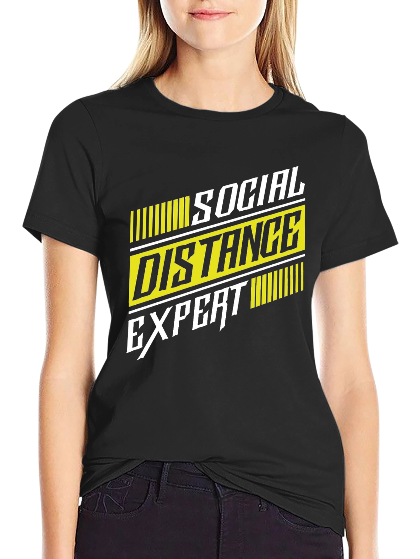 Social Distance Expert Graphic Tee - Black