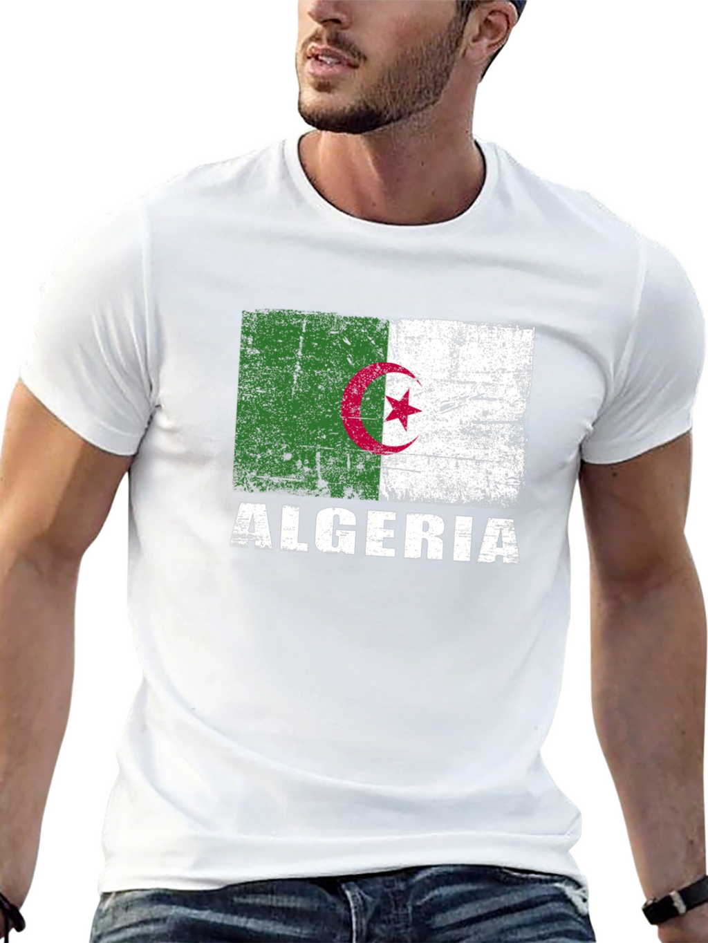 Algeria Flag T-Shirt - Distressed Algerian Pride