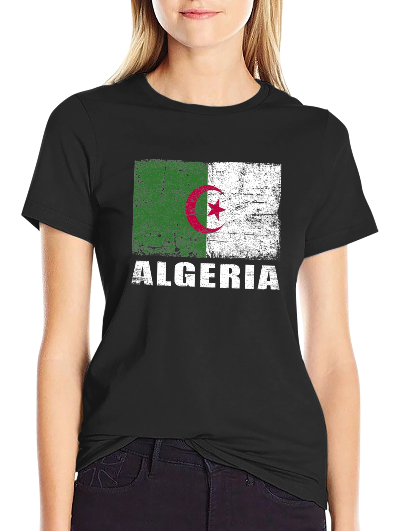 Algeria Flag T-Shirt - Distressed Algerian Pride