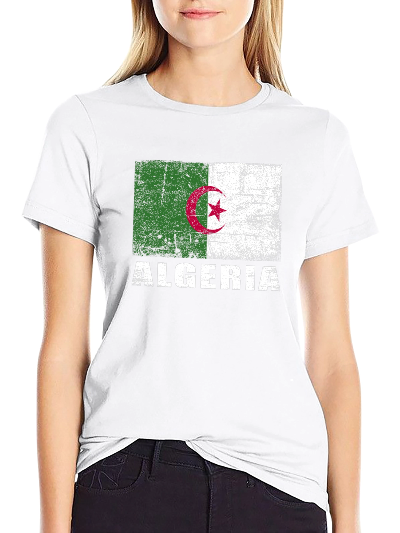 Algeria Flag T-Shirt - Distressed Algerian Pride