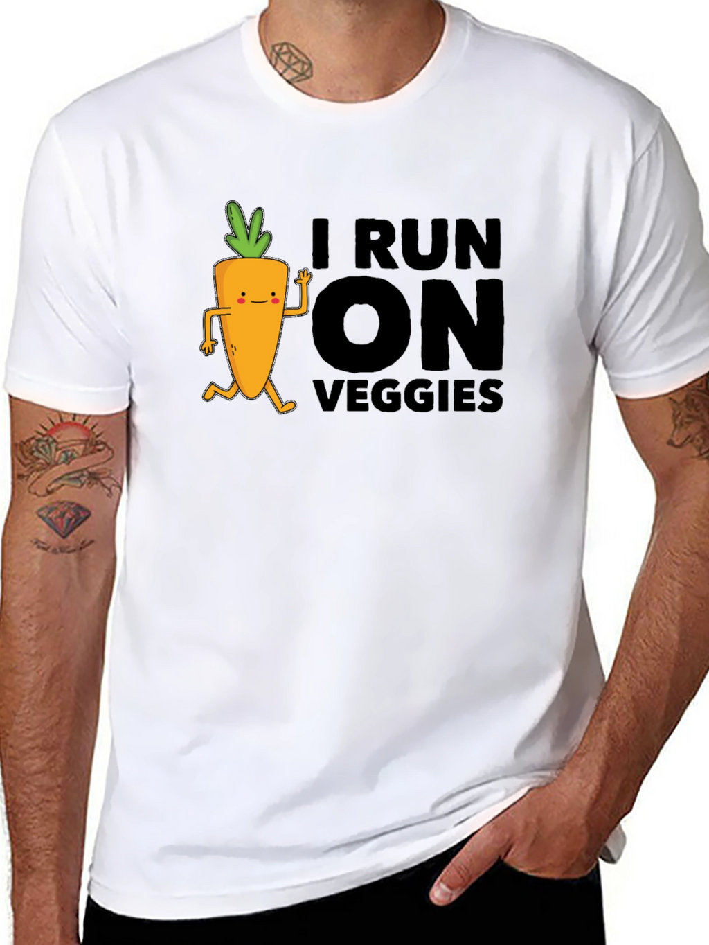 I Run on Veggies Graphic T-Shirt