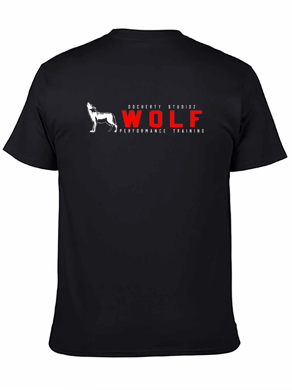 Mens Black Wolf Performance Training Graphic T-Shirt