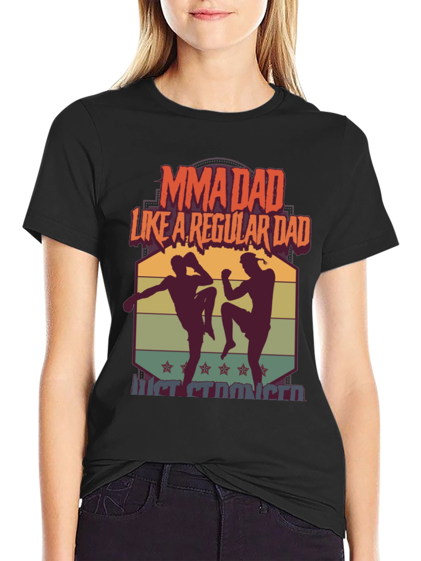 MMA Dad T-Shirt - Like a Regular Dad Just Stronger