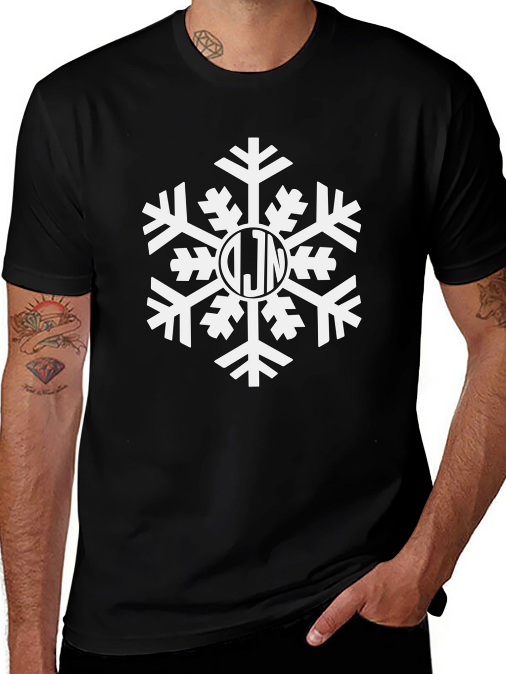 Monogrammed Snowflake Holiday T-Shirt
