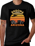 Sedona Arizona UFO Retro Sunset T-Shirt