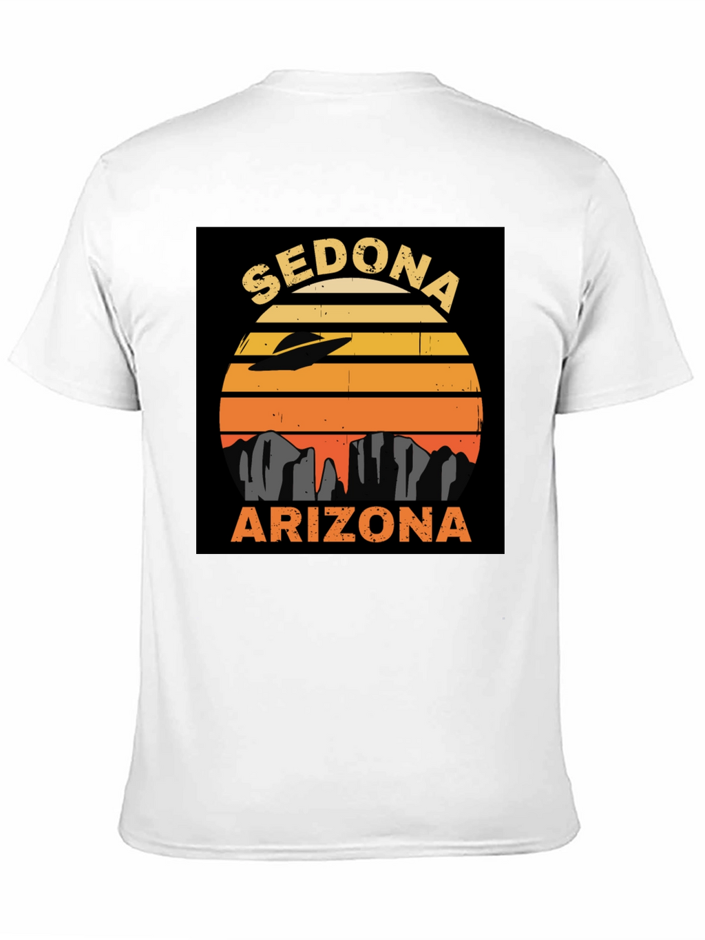 Sedona Arizona UFO Retro Sunset T-Shirt
