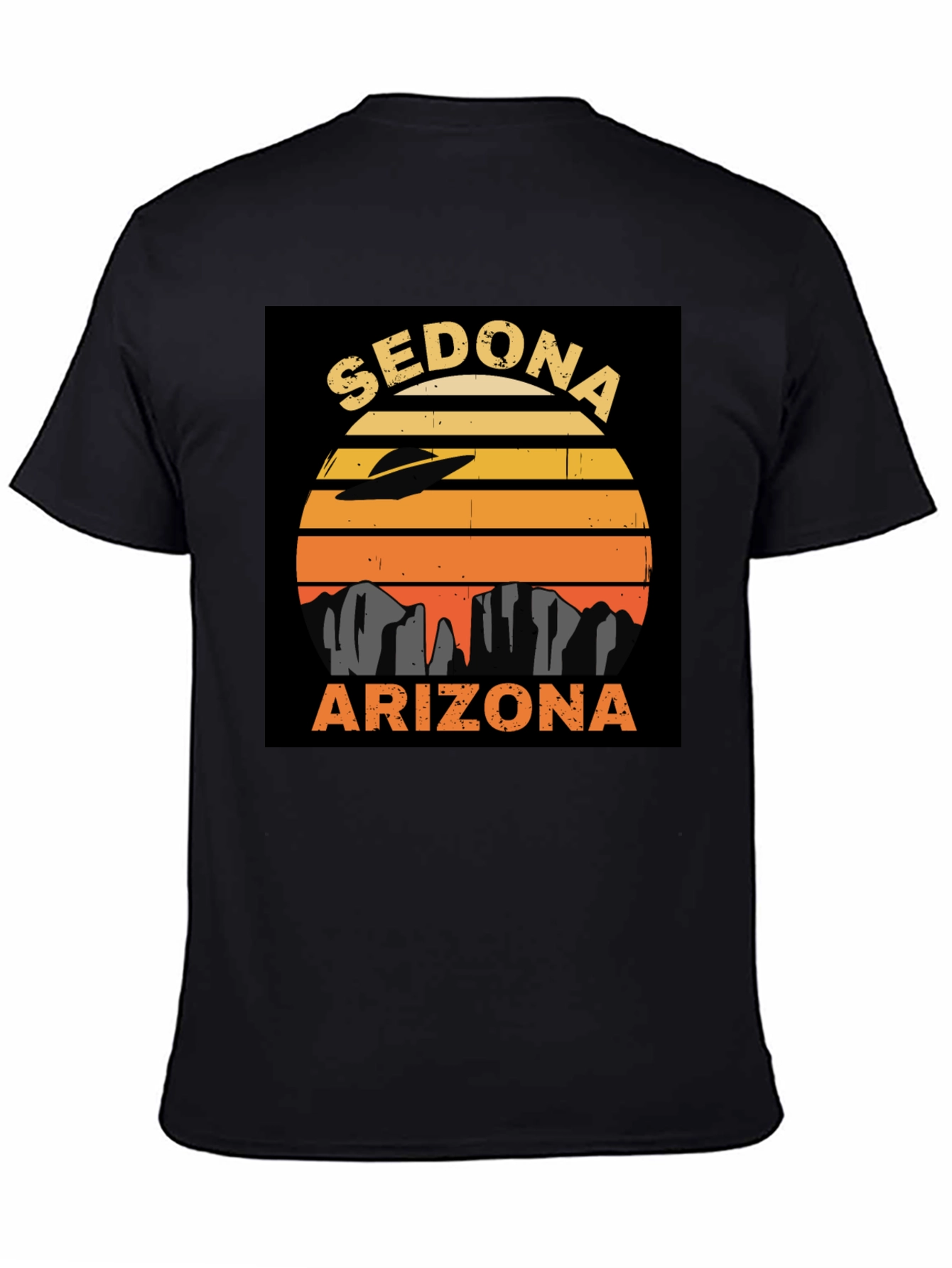 Sedona Arizona UFO Retro Sunset T-Shirt