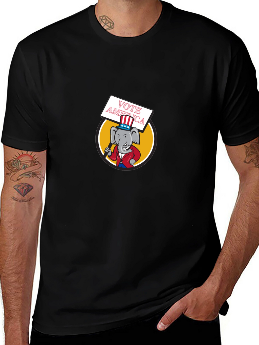 Vote America Elephant Graphic T-Shirt