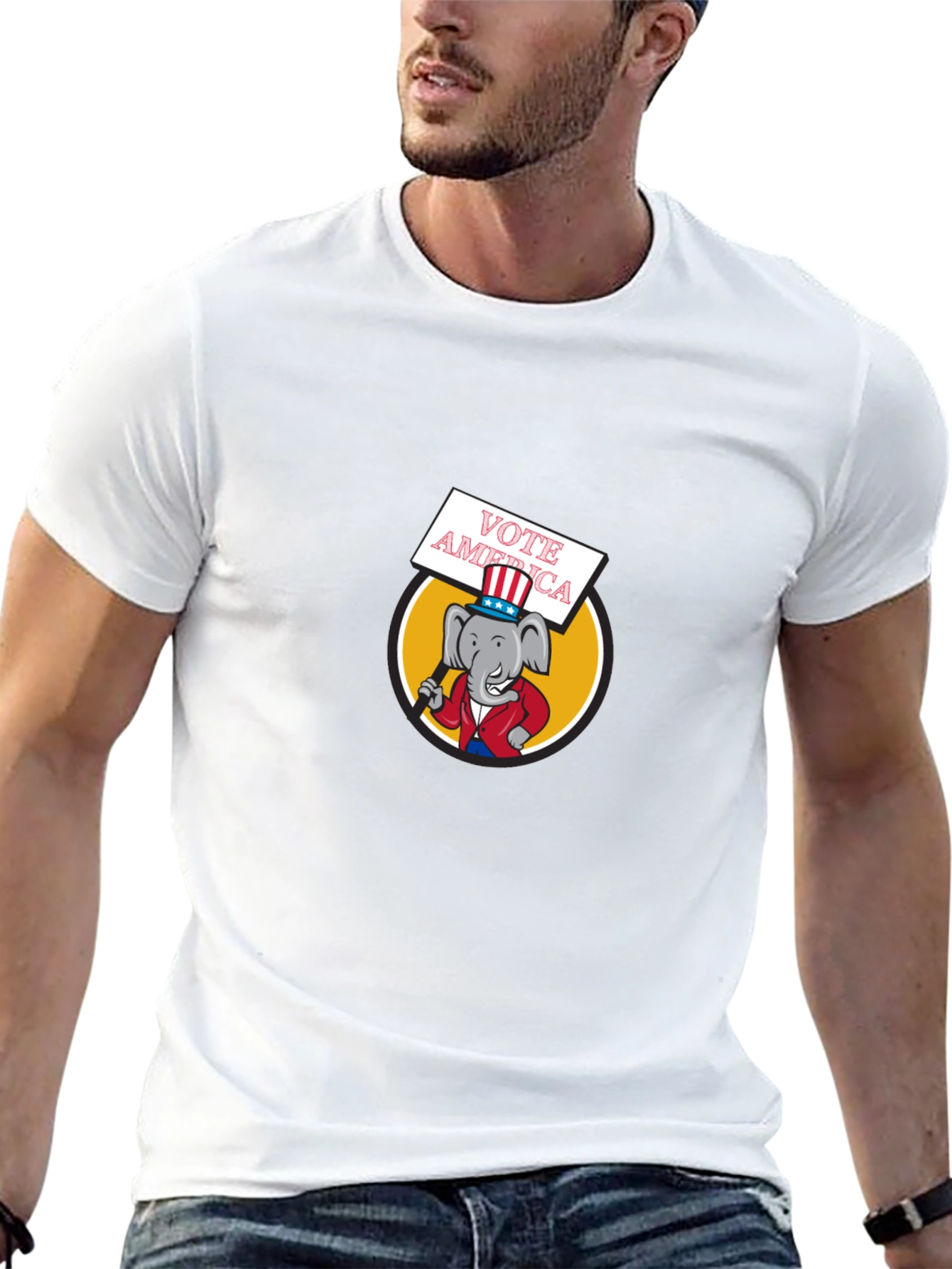 Vote America Elephant Graphic T-Shirt