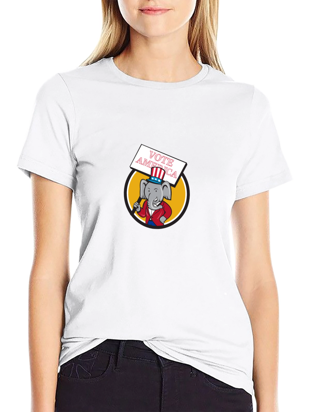 Vote America Elephant Graphic T-Shirt