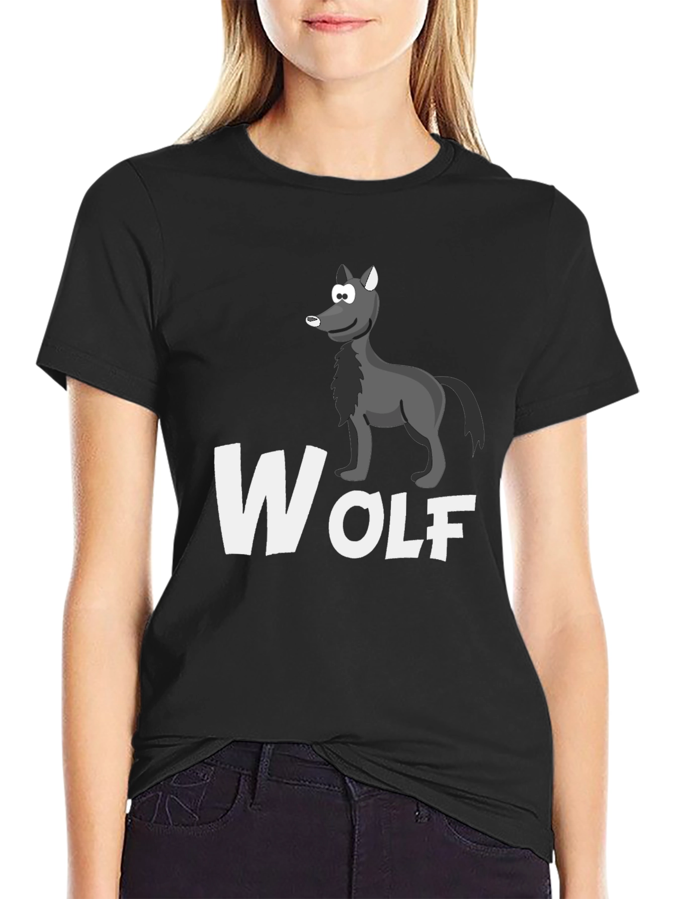 Wolf Graphic T-Shirt - Mens Black Tee