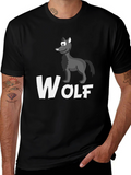 Wolf Graphic T-Shirt - Mens Black Tee