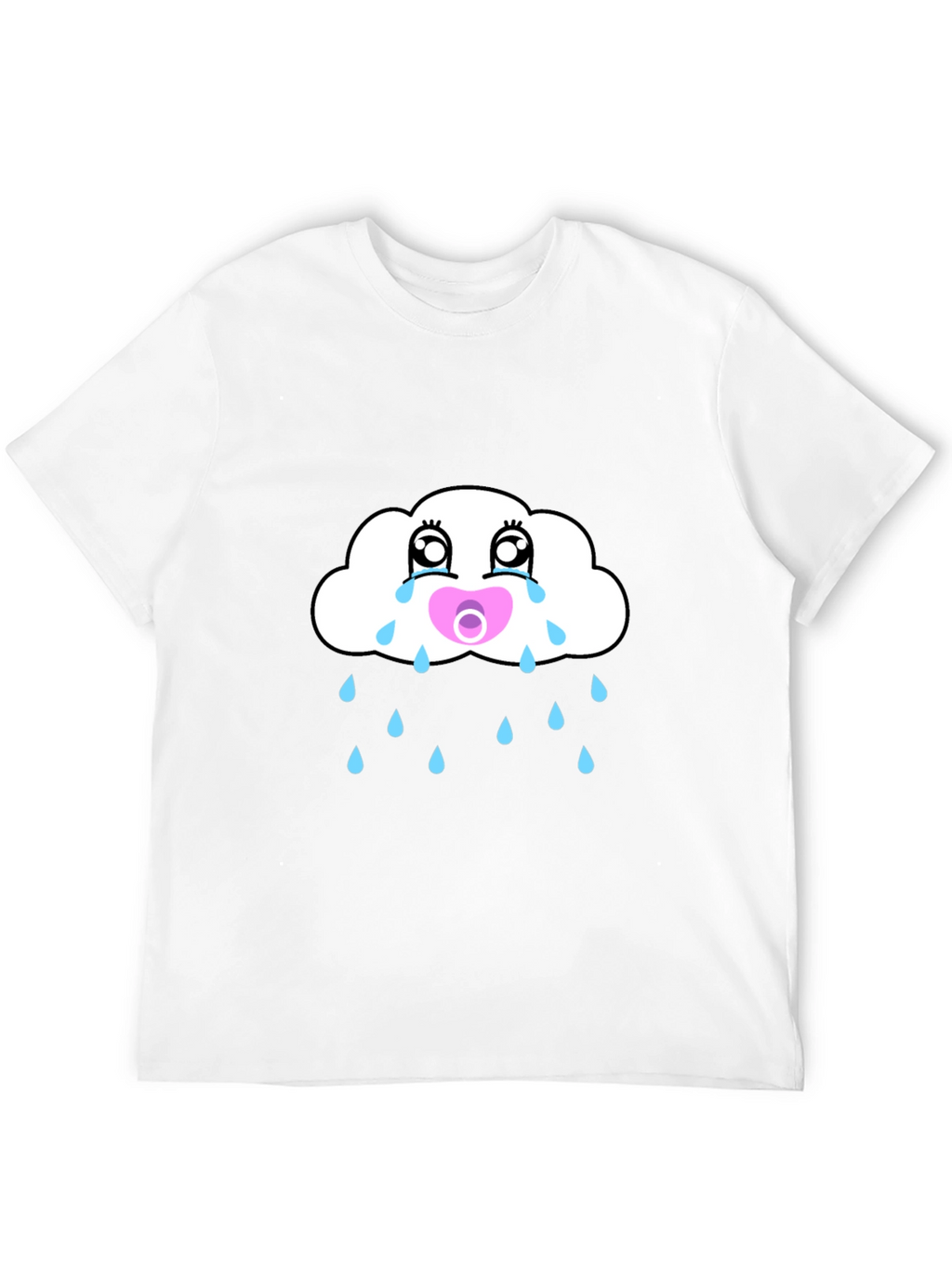 Crying Cloud Pacifier Mens Graphic Tee