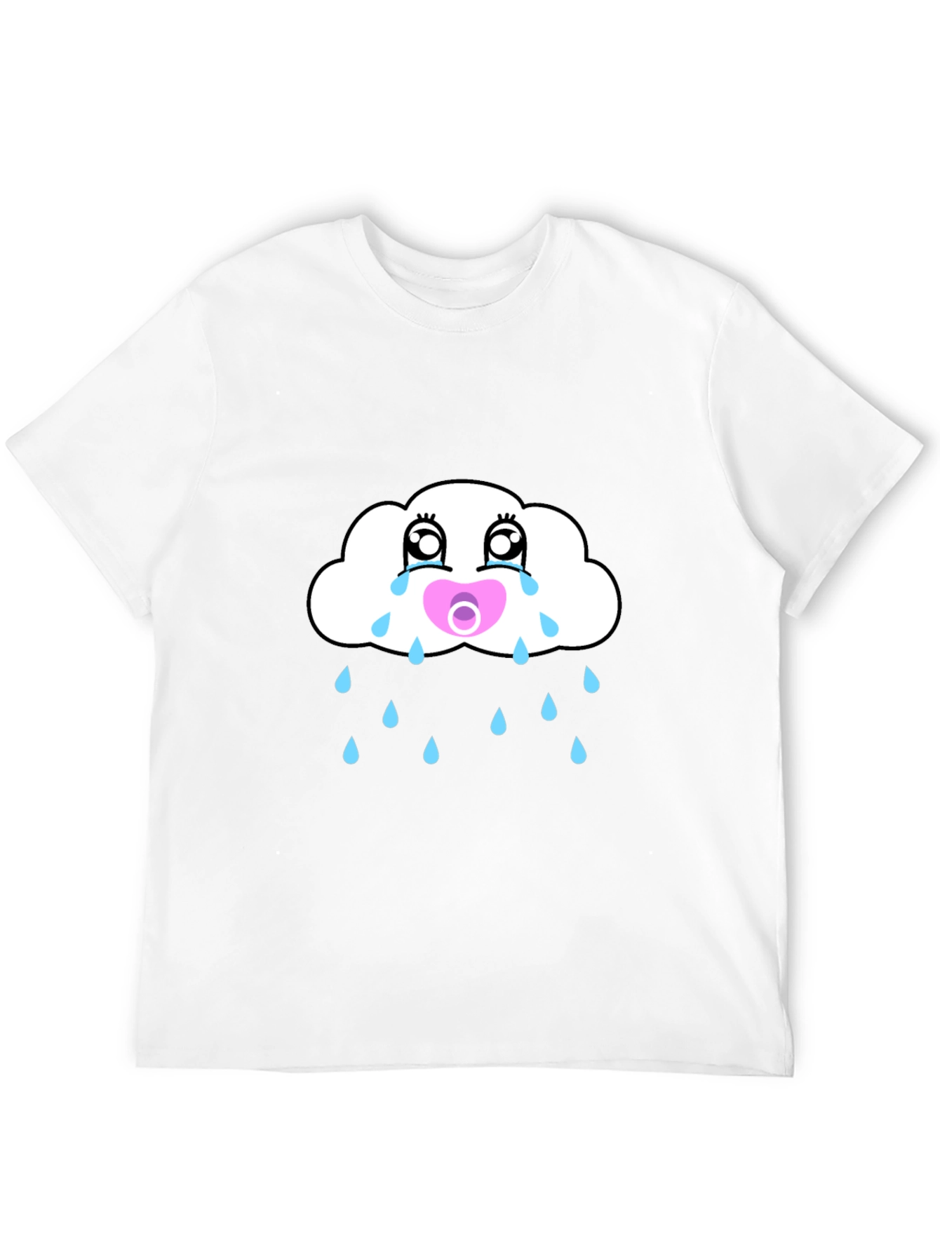 Crying Cloud Pacifier Mens Graphic Tee