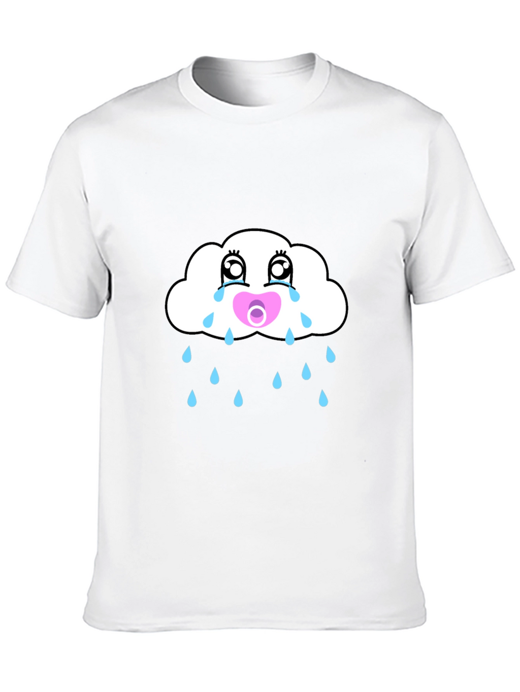 Crying Cloud Pacifier Mens Graphic Tee