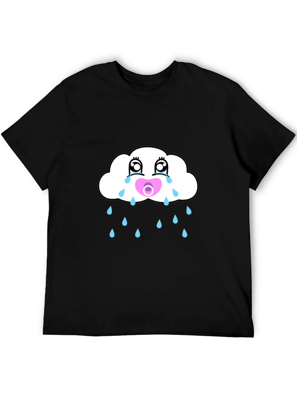 Crying Cloud Pacifier Mens Graphic Tee
