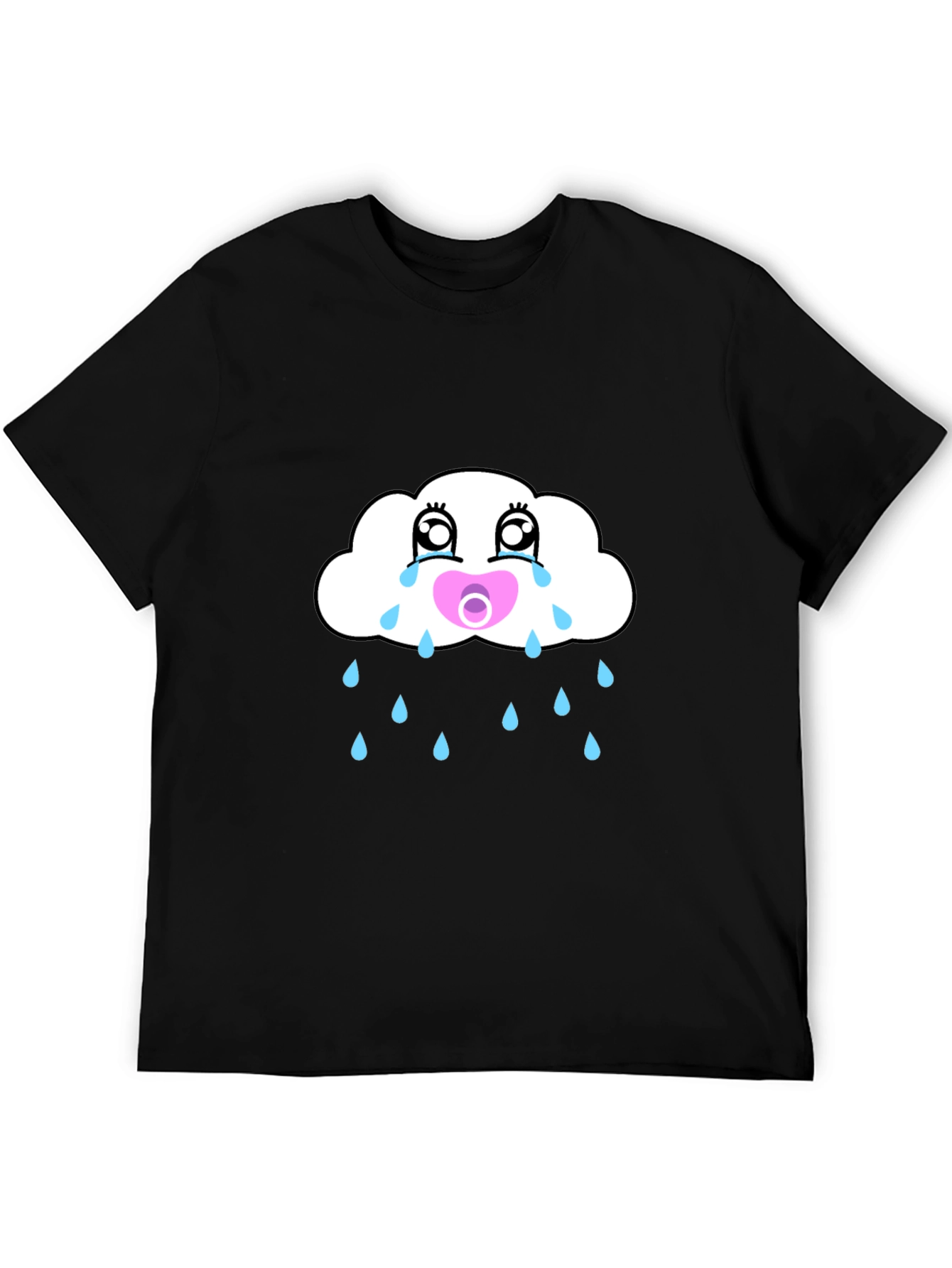 Crying Cloud Pacifier Mens Graphic Tee