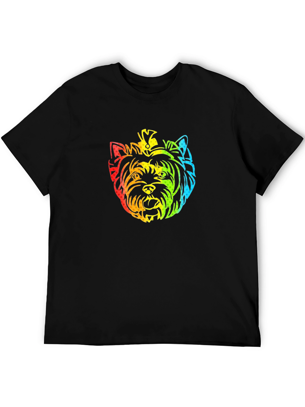 Rainbow Yorkshire Terrier Graphic T-Shirt