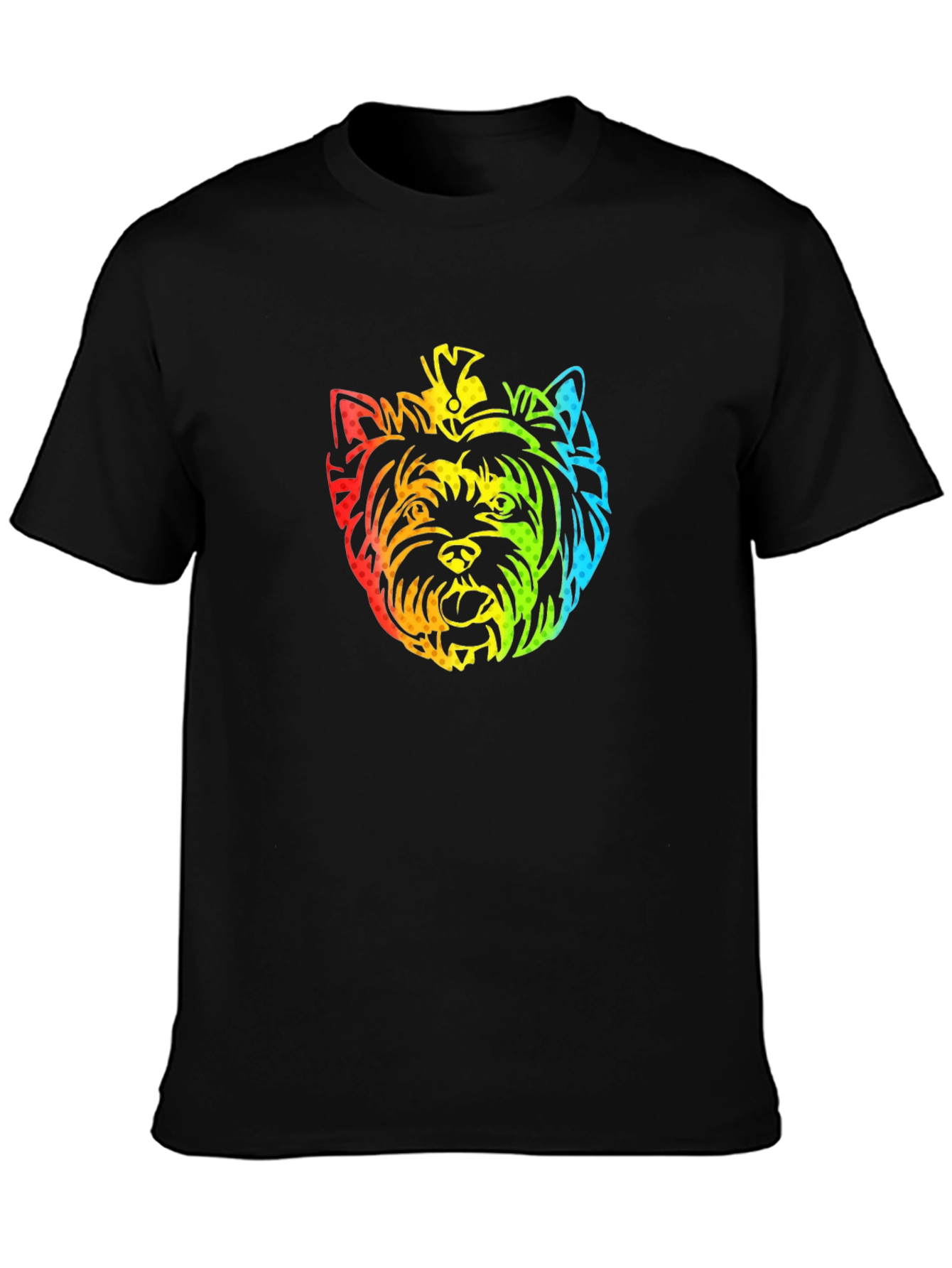Rainbow Yorkshire Terrier Graphic T-Shirt