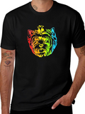 Rainbow Yorkshire Terrier Graphic T-Shirt