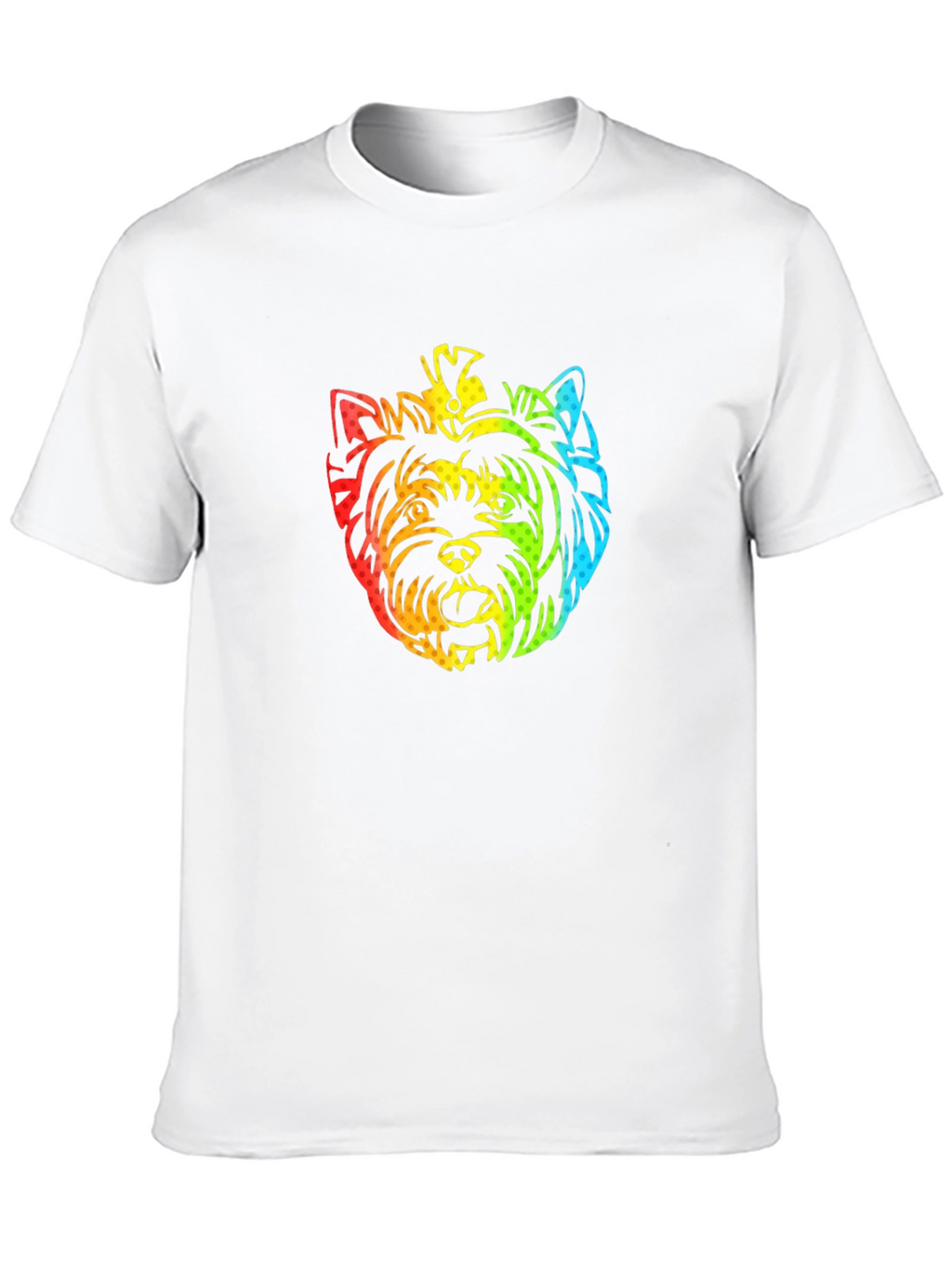 Rainbow Yorkshire Terrier Graphic T-Shirt