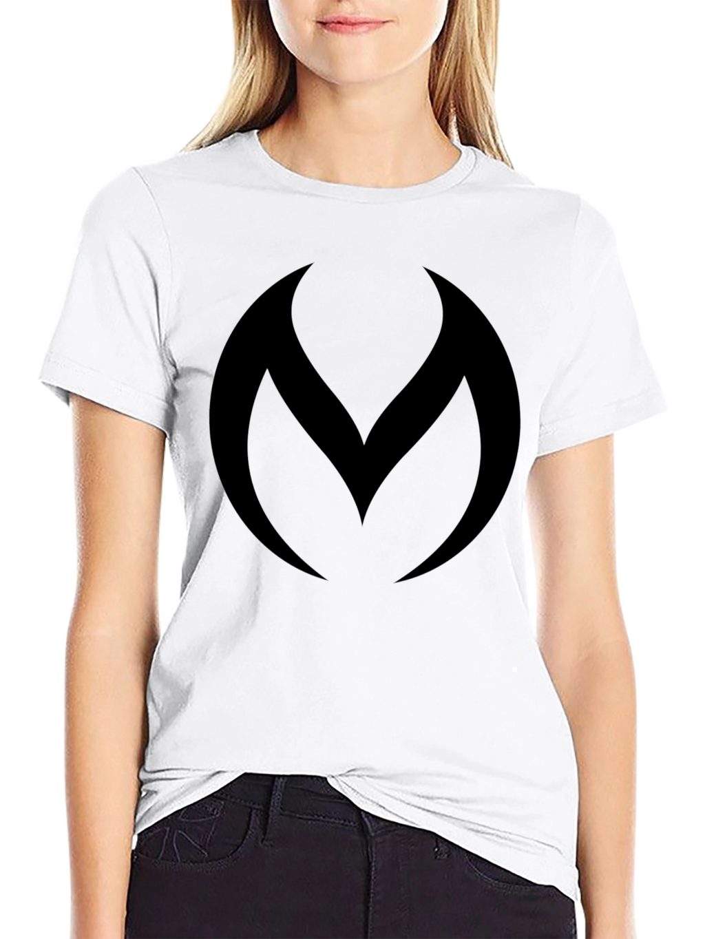 Modern Black Graphic Tee - Abstract Logo