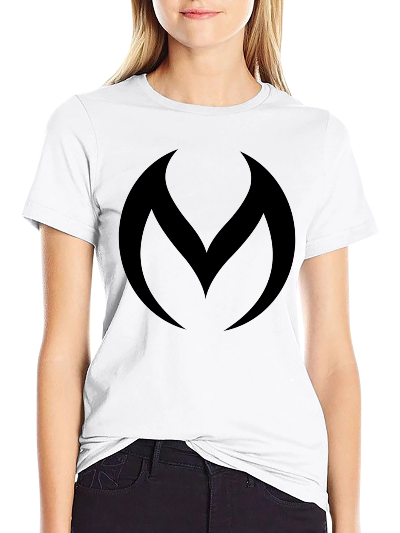 Modern Black Graphic Tee - Abstract Logo