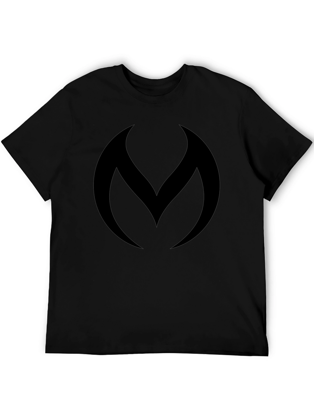 Modern Black Graphic Tee - Abstract Logo