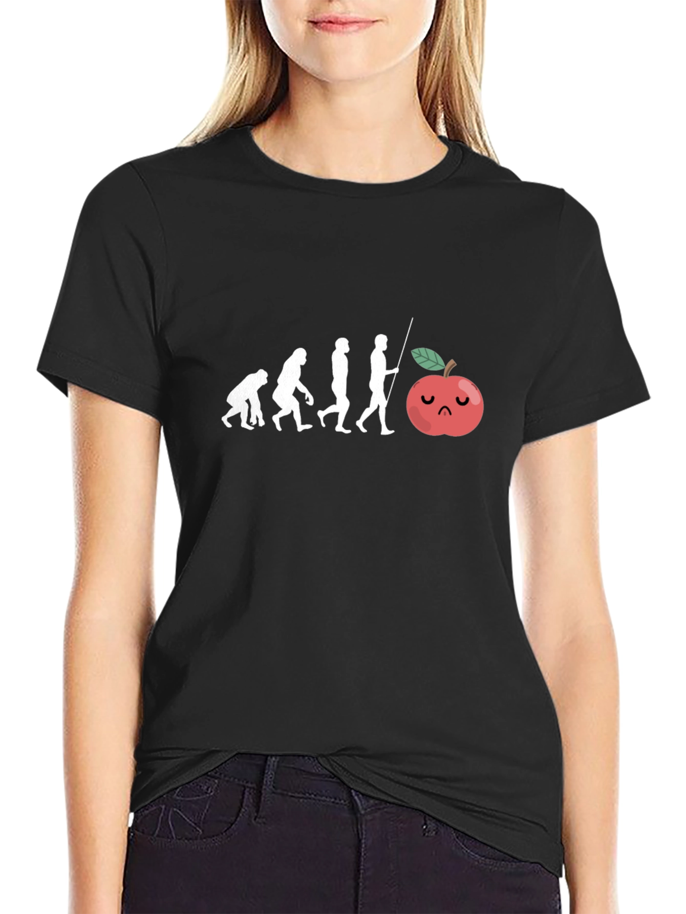 Evolution of Man to Apple T-Shirt