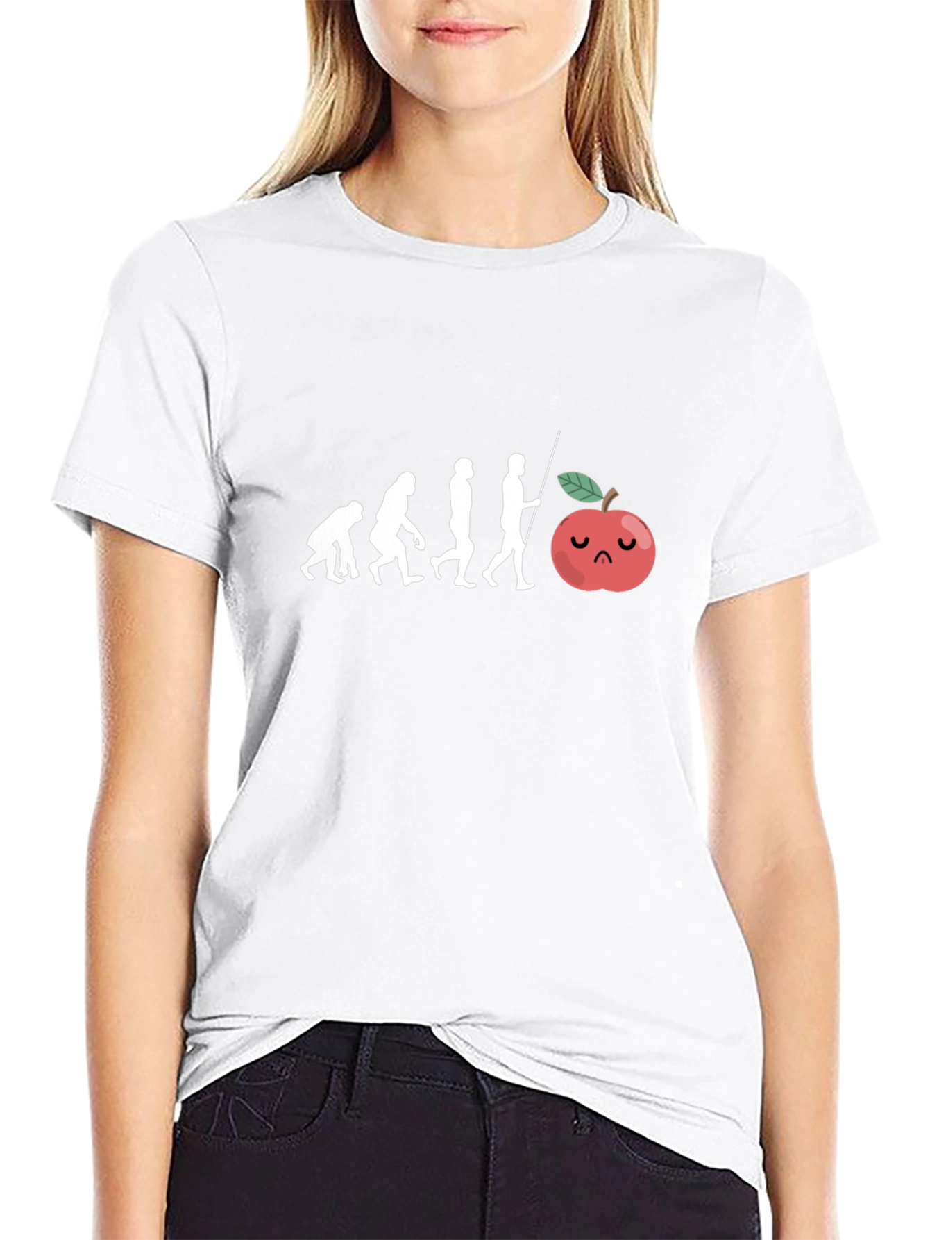 Evolution of Man to Apple T-Shirt