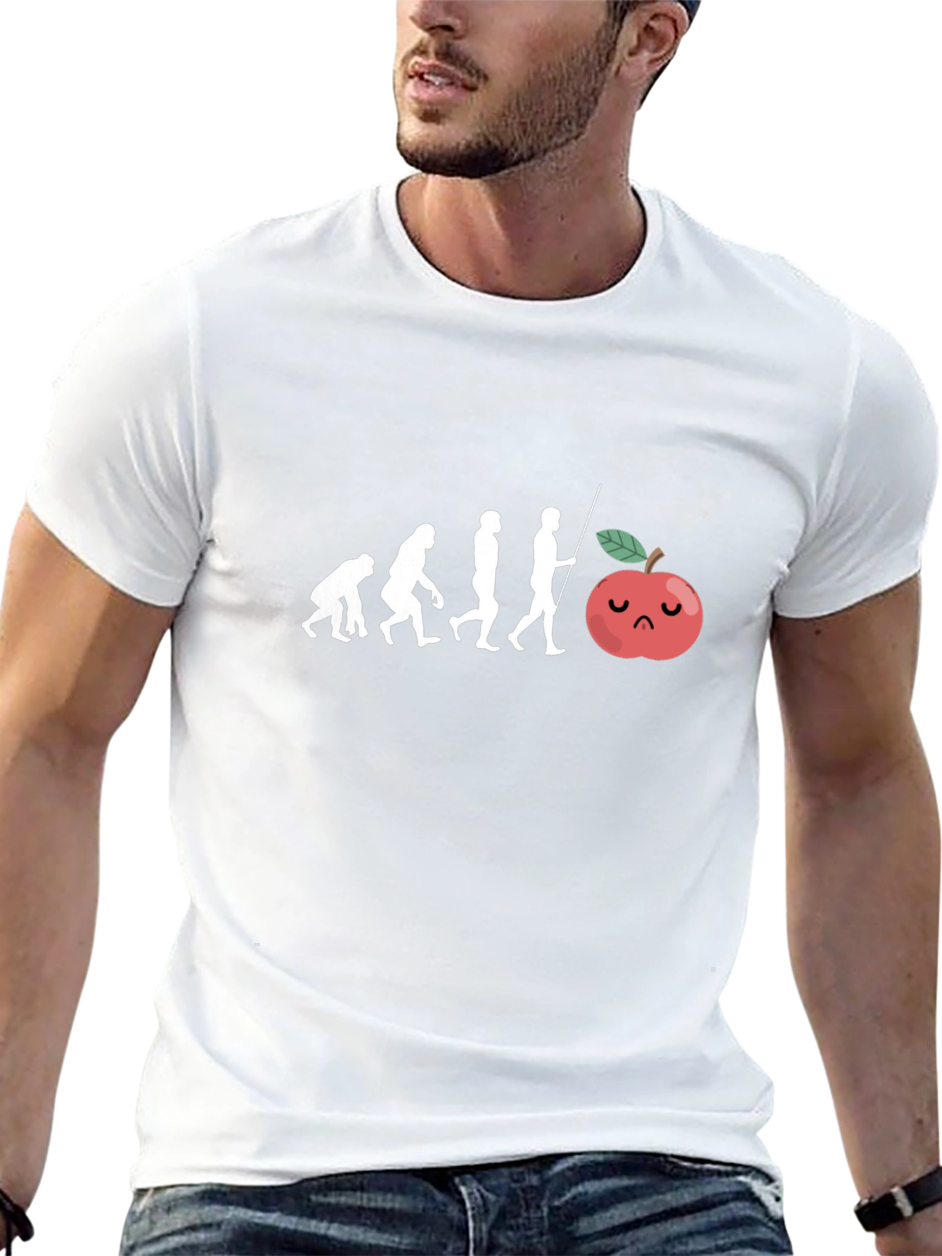 Evolution of Man to Apple T-Shirt