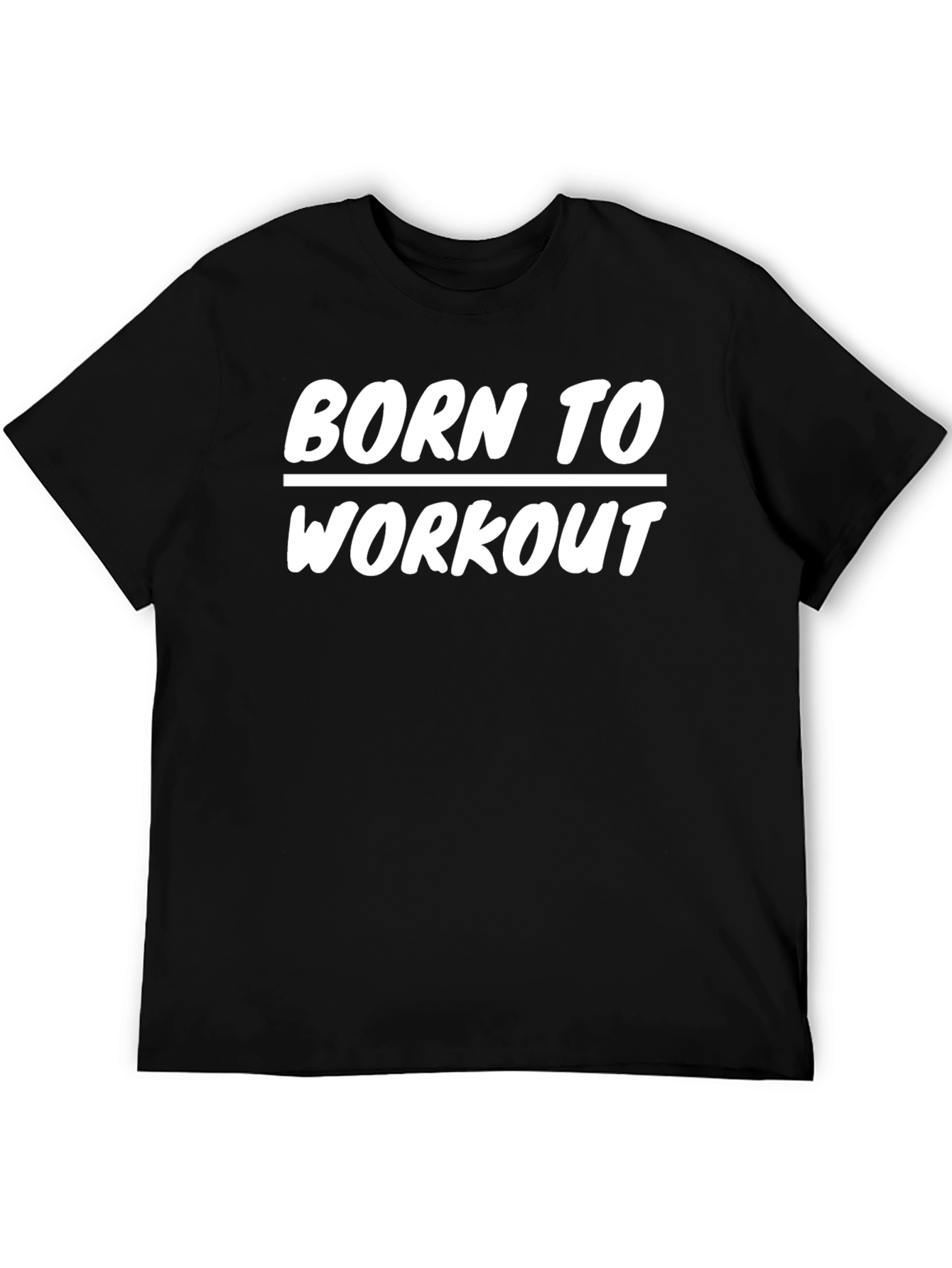Born to Workout Mens Black Graphic Tee