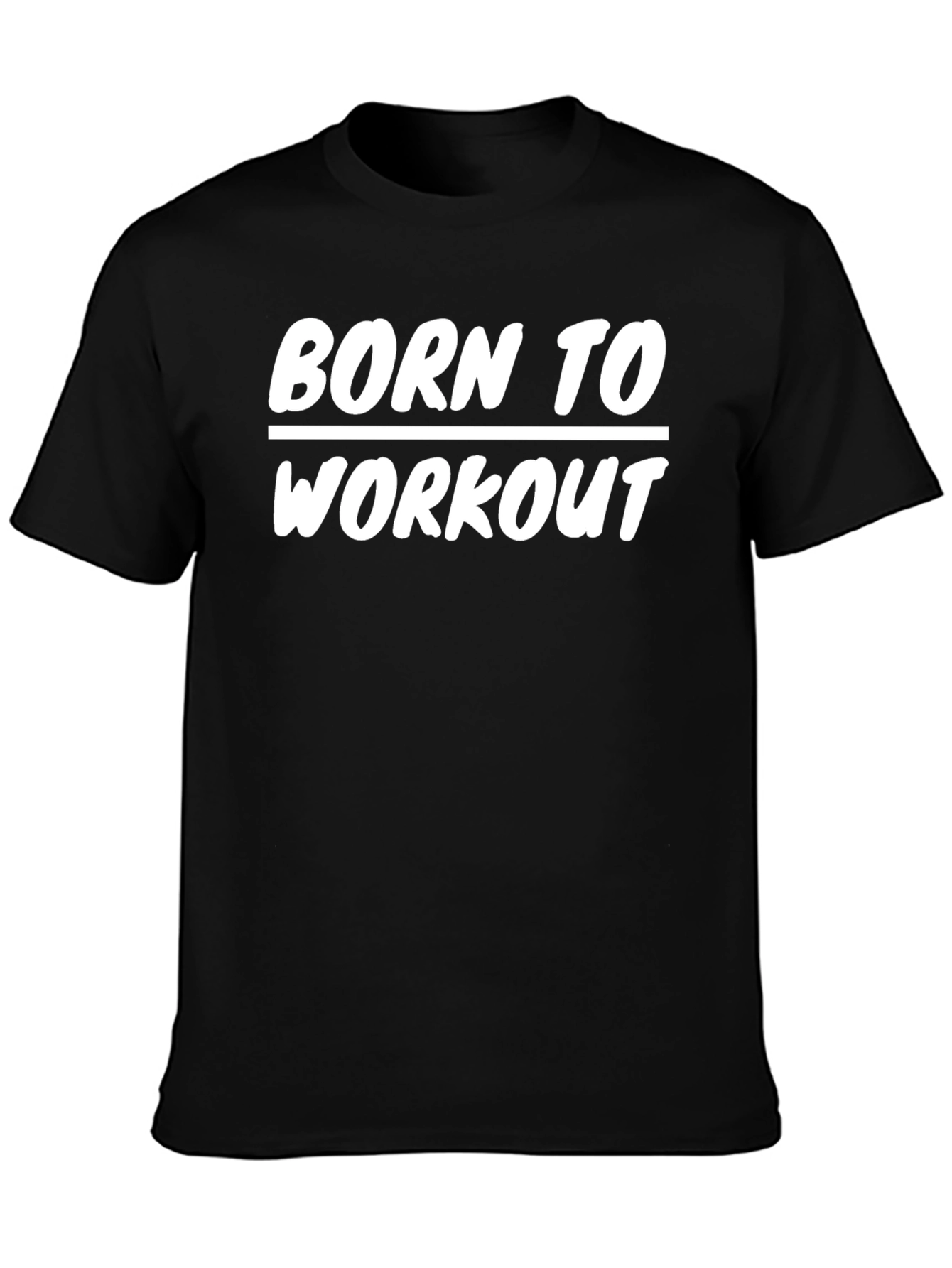 Born to Workout Mens Black Graphic Tee