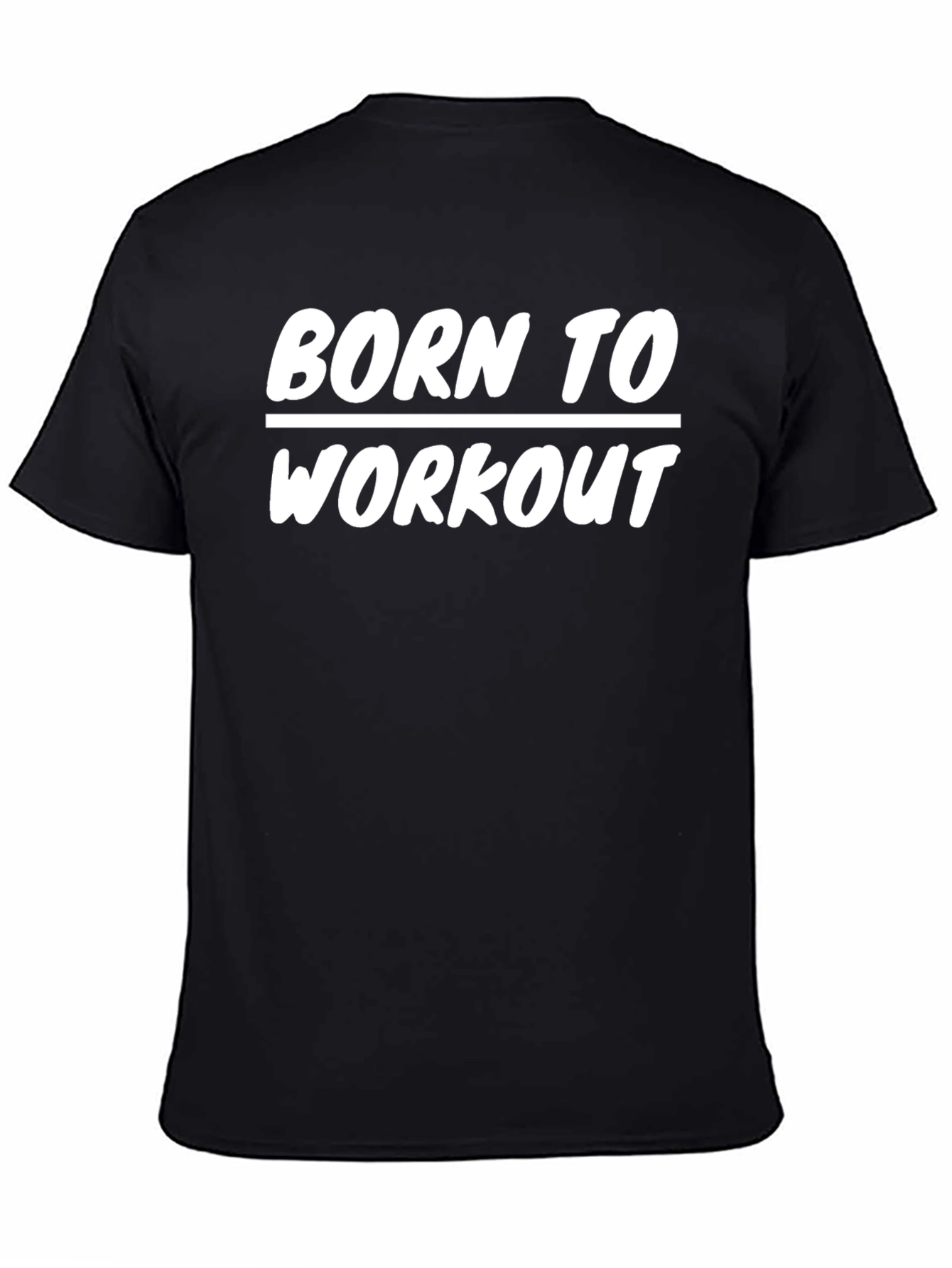 Born to Workout Mens Black Graphic Tee