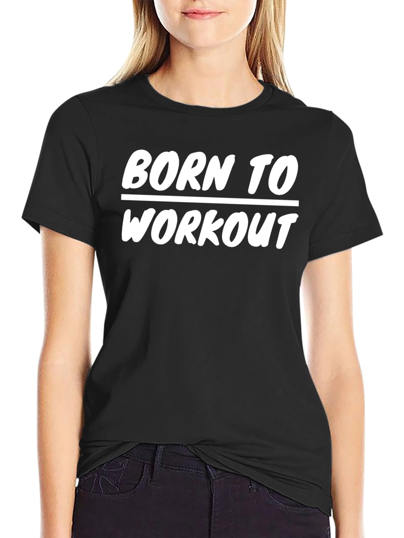 Born to Workout Mens Black Graphic Tee