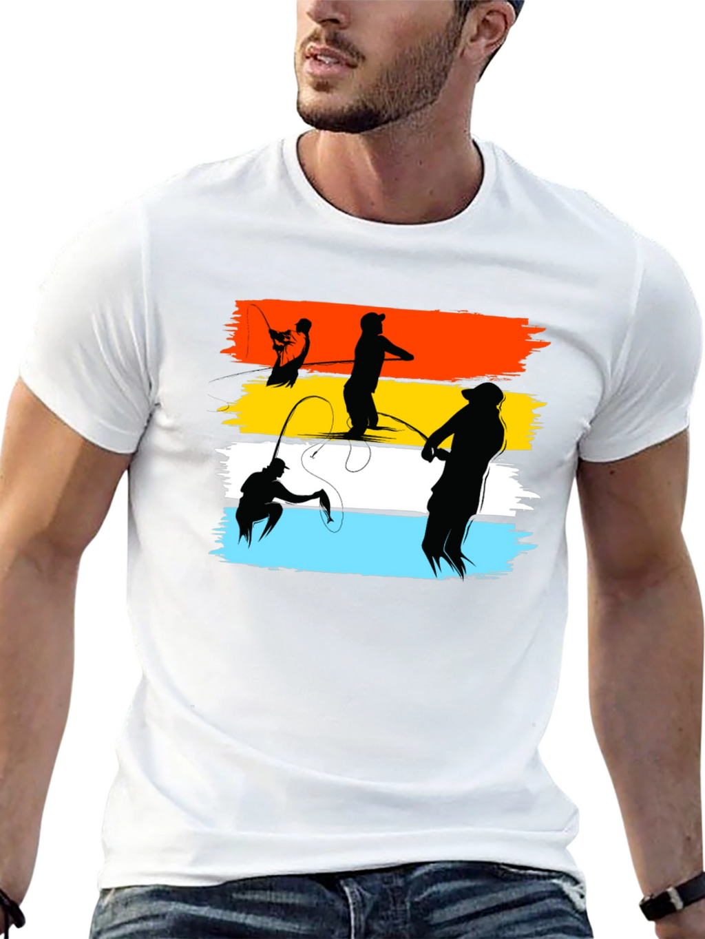 Fishing Silhouette T-Shirt - Anglers Dream Tee