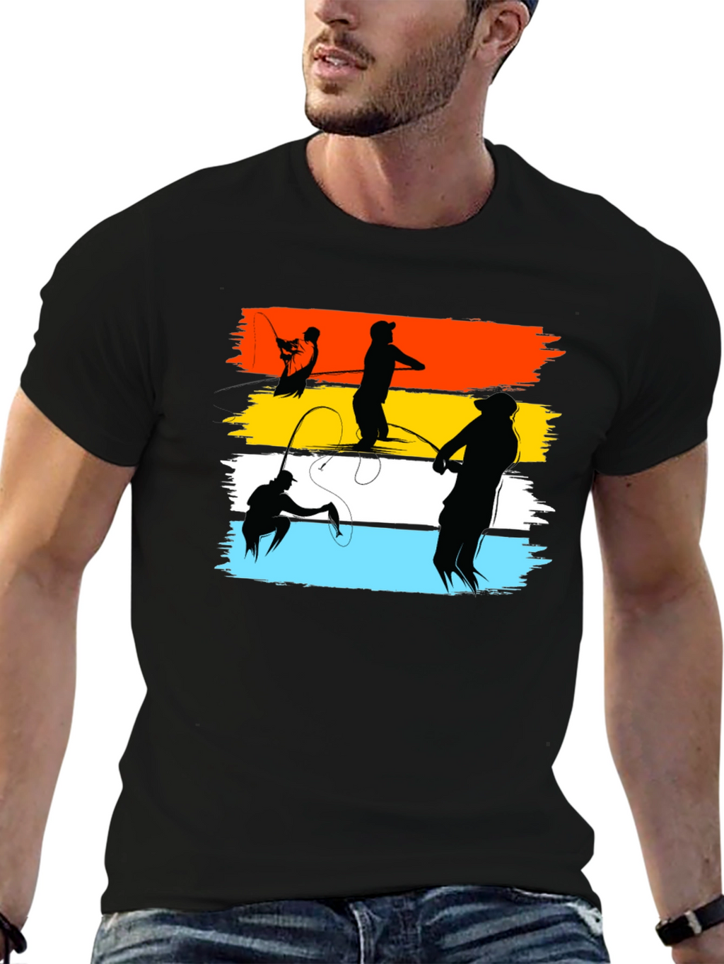 Fishing Silhouette T-Shirt - Anglers Dream Tee