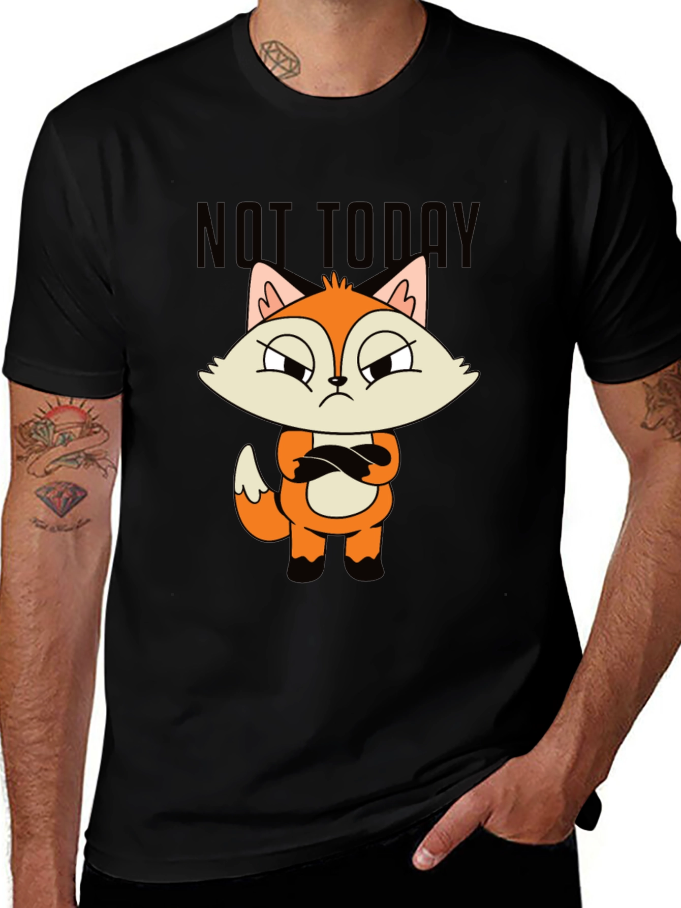 Not Today Fox Graphic Tee - Unisex