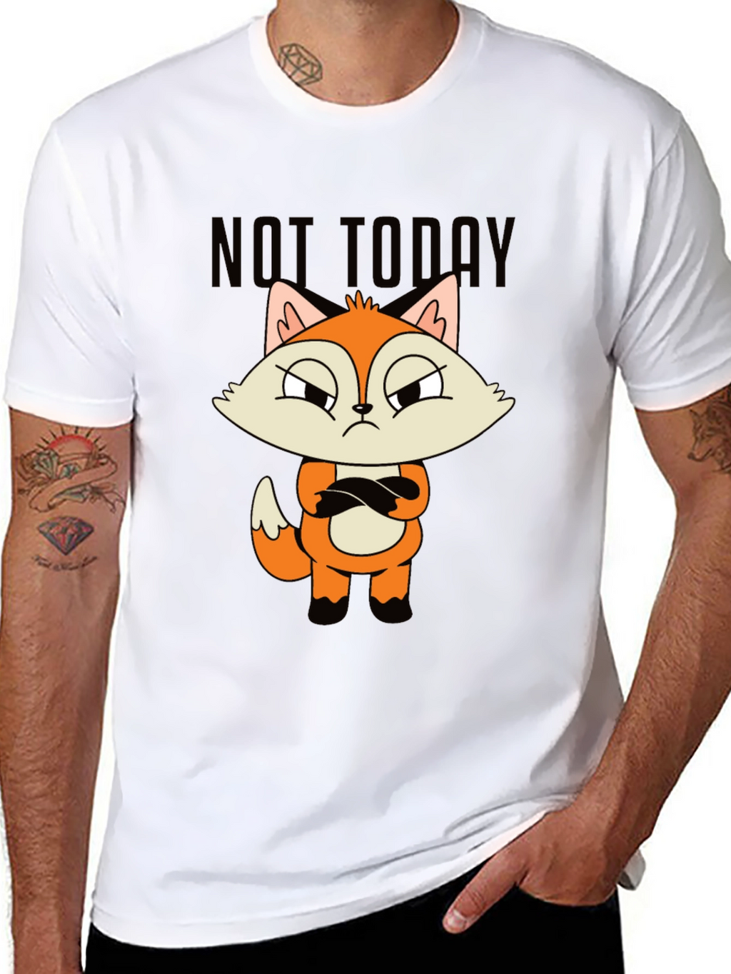 Not Today Fox Graphic Tee - Unisex