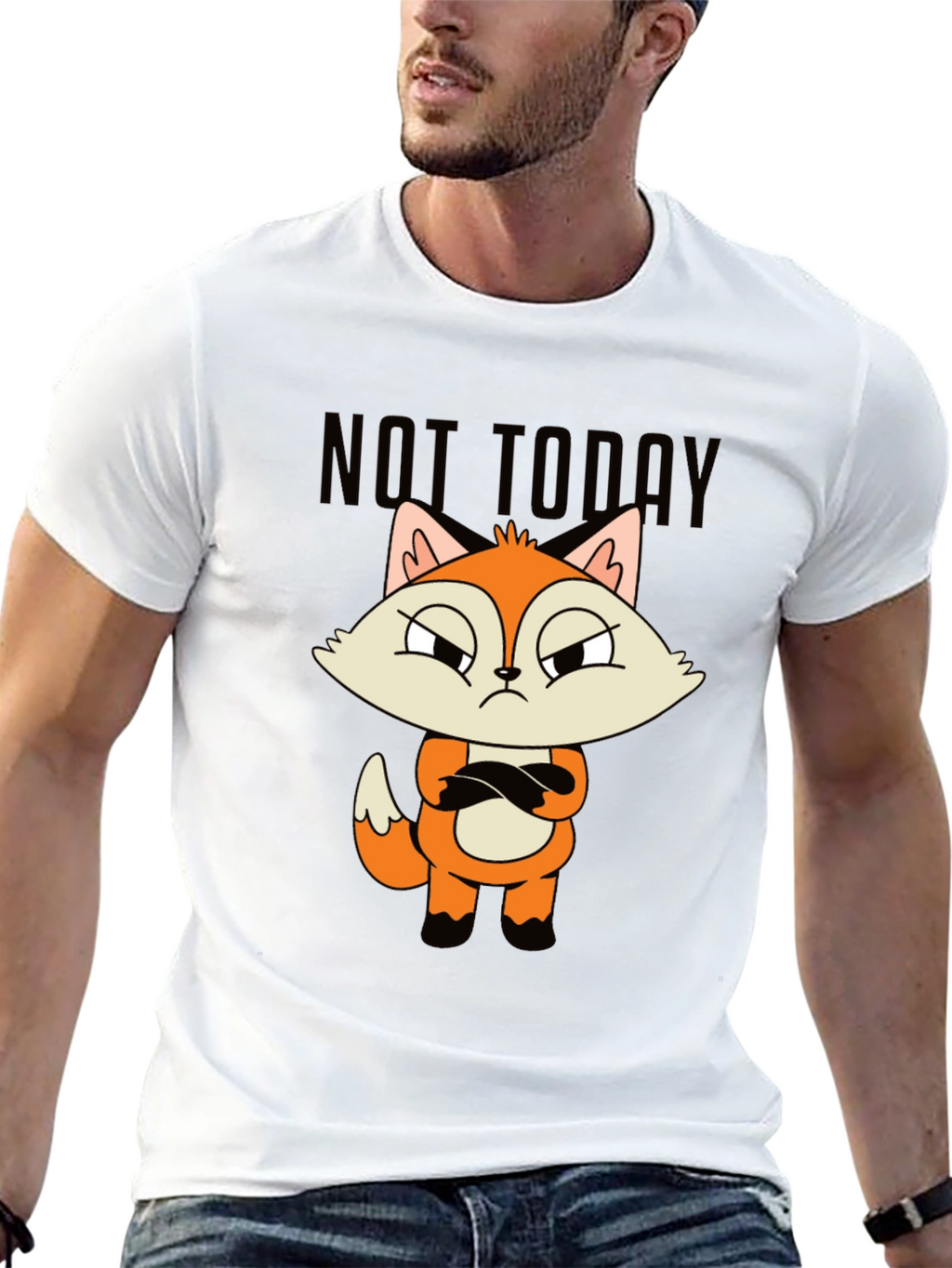 Not Today Fox Graphic Tee - Unisex