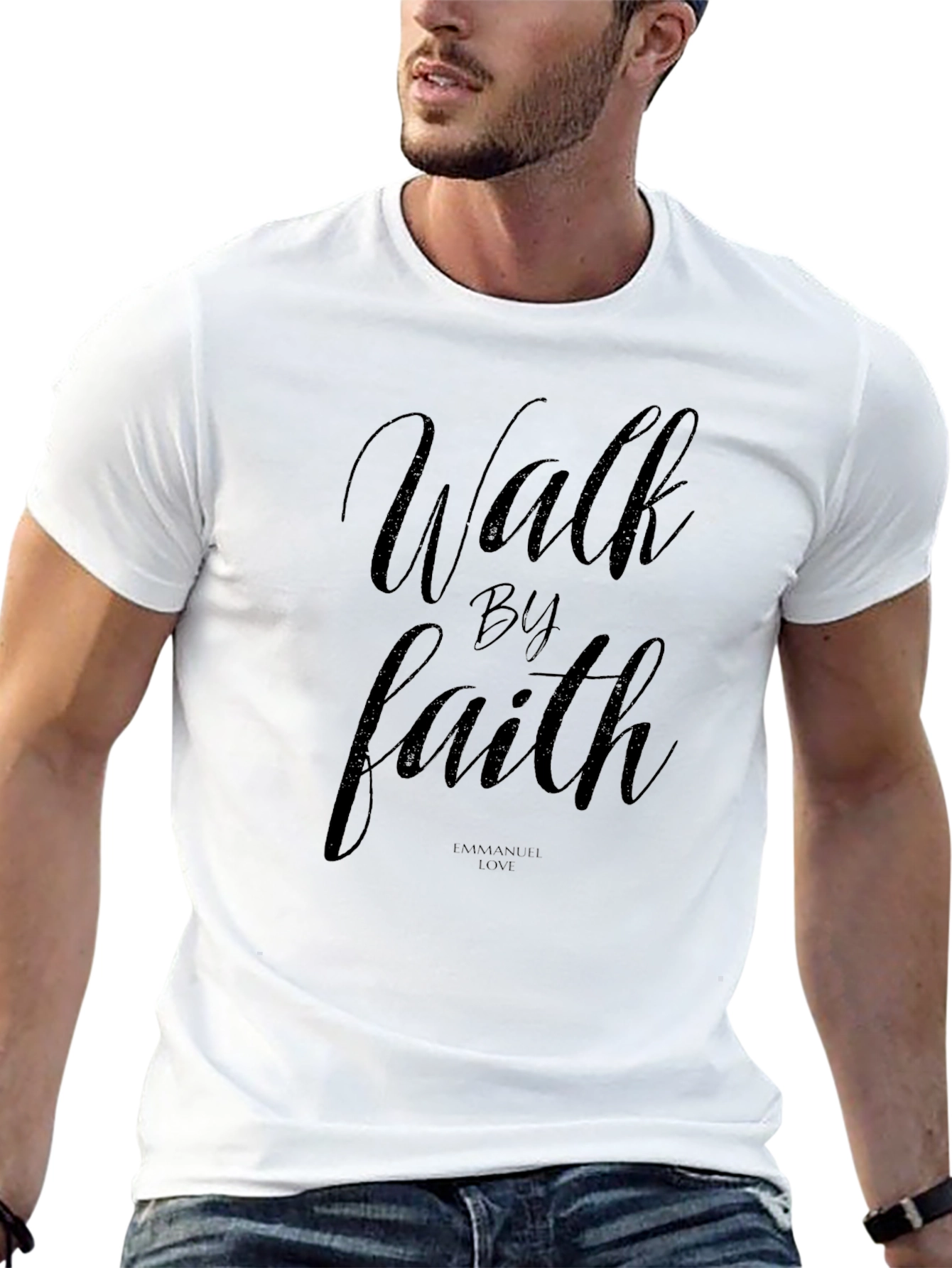 Walk By Faith Black Graphic Tee