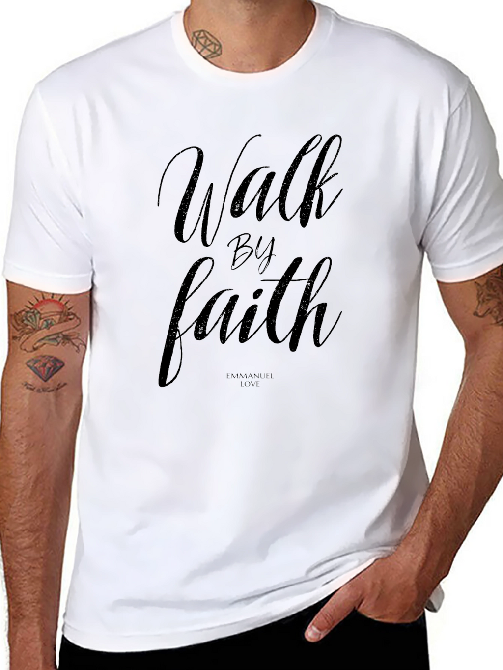 Walk By Faith Black Graphic Tee