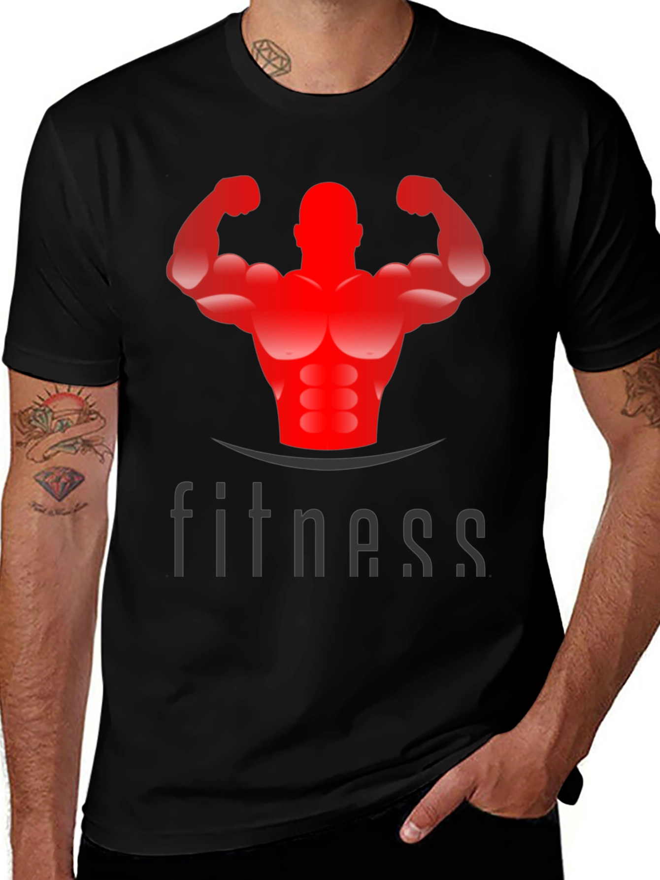 Fitness Graphic Black T-Shirt